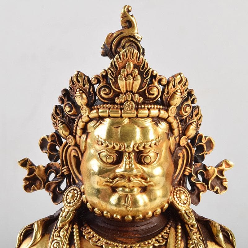 中国　大明永楽年施　古銅鍍金　チベット仏　仏像　置物　H　9195E