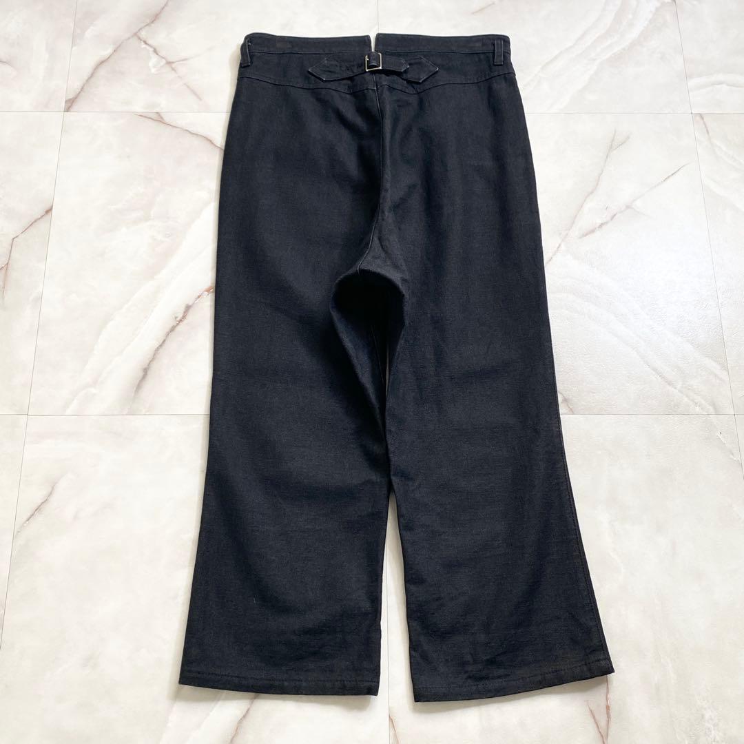 A15599 美品 トリココムデギャルソン　シンチバックサルエルデニムパンツ黒M