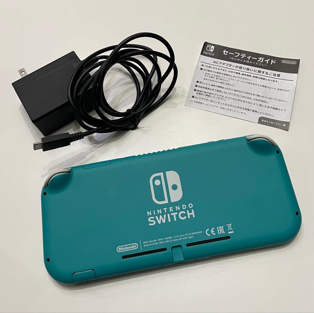 未使用に近い❤︎Nintendo Switch Liteターコイズ 本体 充電器◎
