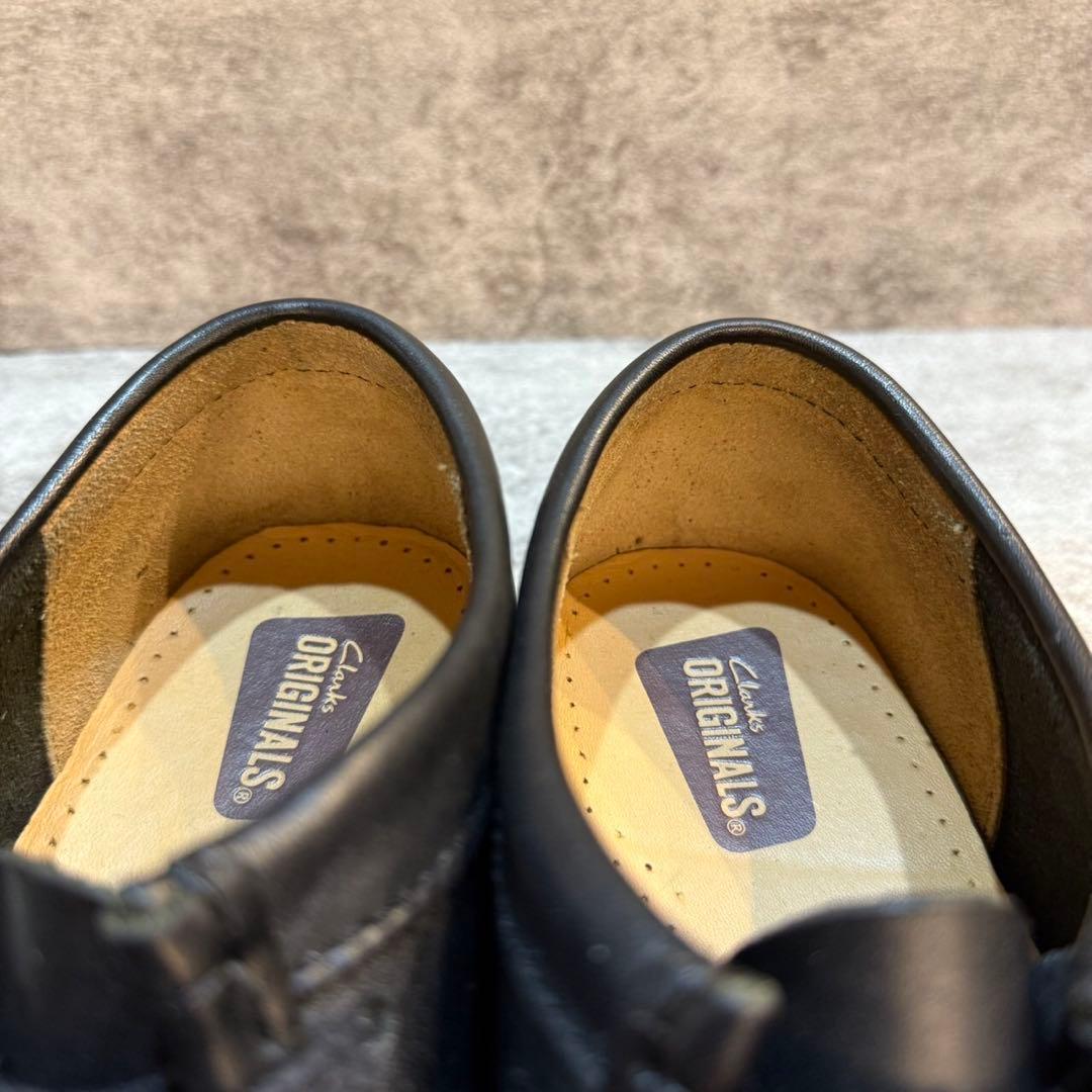 【美品】Clarks クラークス ワラビー レザー シューズ クレープソール
