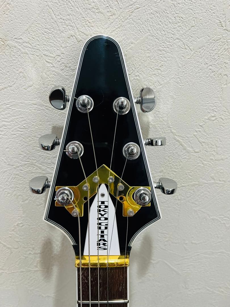 フライングV セットネック キルスイッチ ロックペグ ストラップ付き