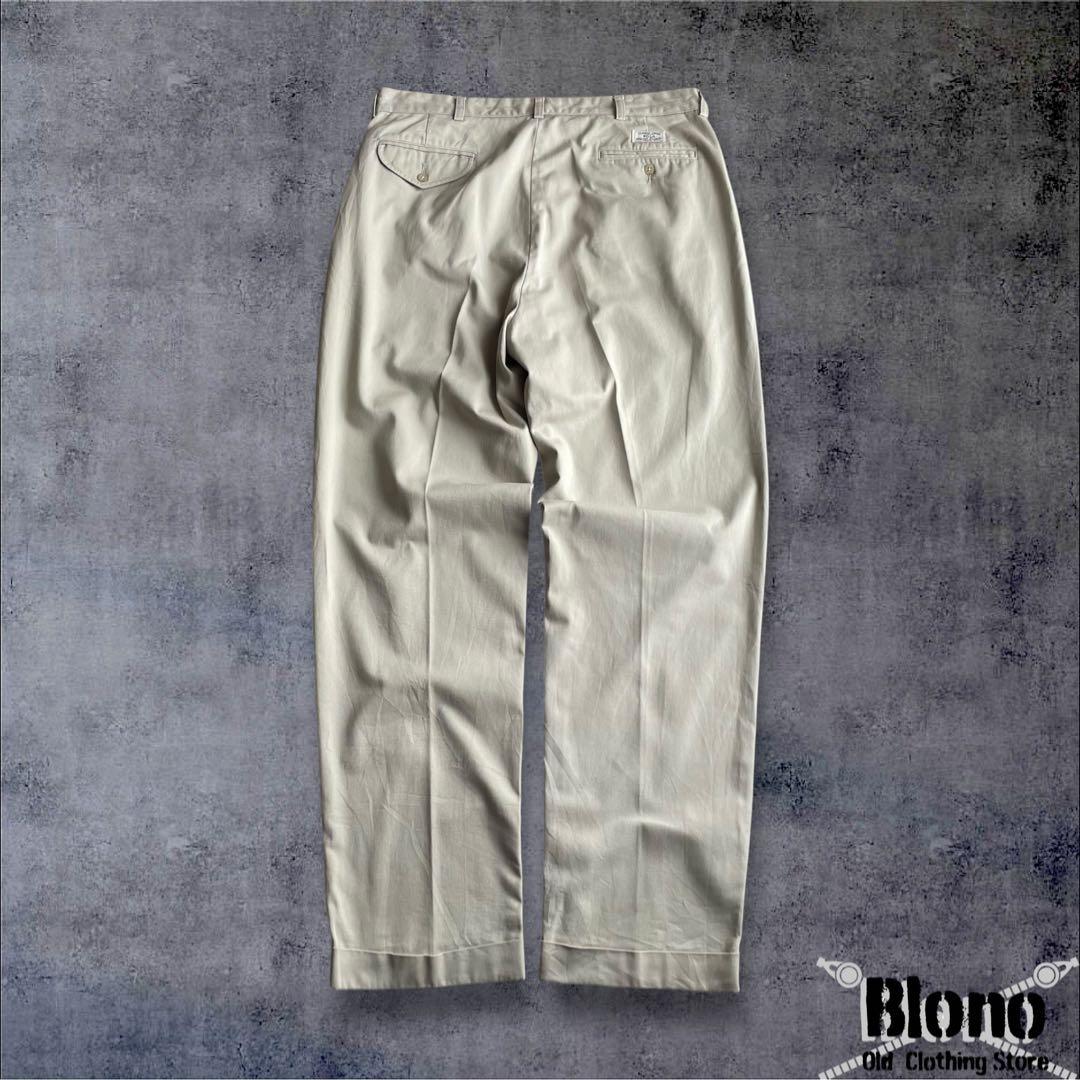 90sグレージュRalphLaurenポロチノW36L34 HAMMOND