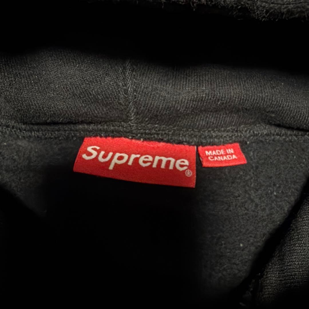 シュプリーム スモールボックスロゴ ジップパーカー 黒 カナダ製肉厚 XL
