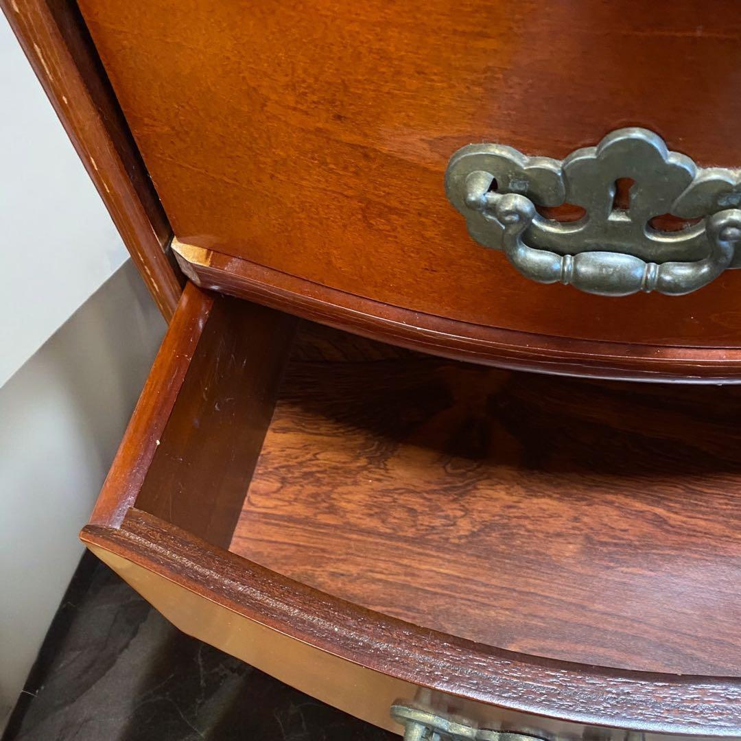 シ*跡様 オークションで格安出品★猫脚　2段収納 アンティーク風チェスト　サイド