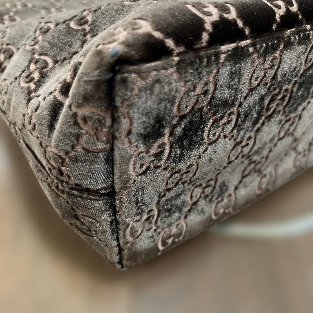 GUCCI GGパターン ベルベットショルダーバッグ&ストール