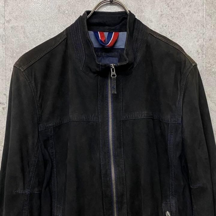 レアvintage《トミーヒルフィガー》レザージャケット/メンズ L〜XL