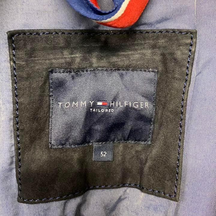 レアvintage《トミーヒルフィガー》レザージャケット/メンズ L〜XL