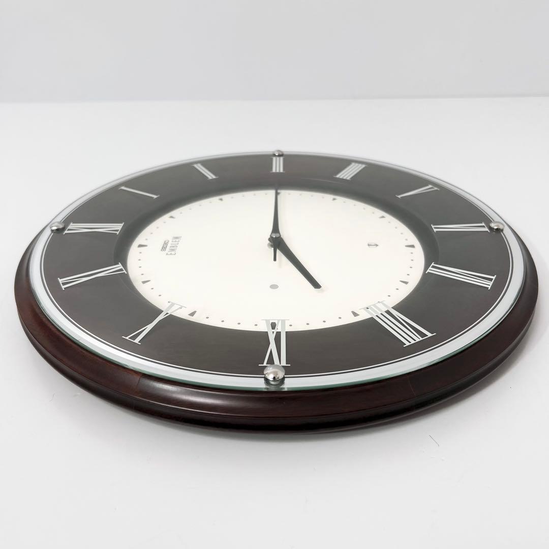 美品 SEIKO EMBLEM セイコー 電波時計 掛時計 HS540B 無垢