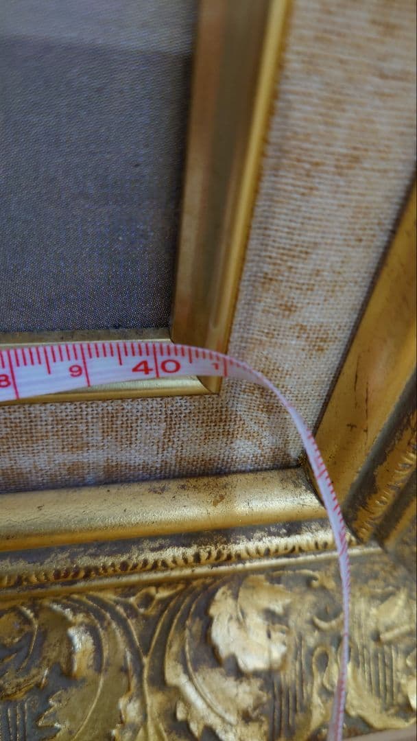 【中古品】マネ「笛を吹く少年」　油彩　複製画額　豪華額装