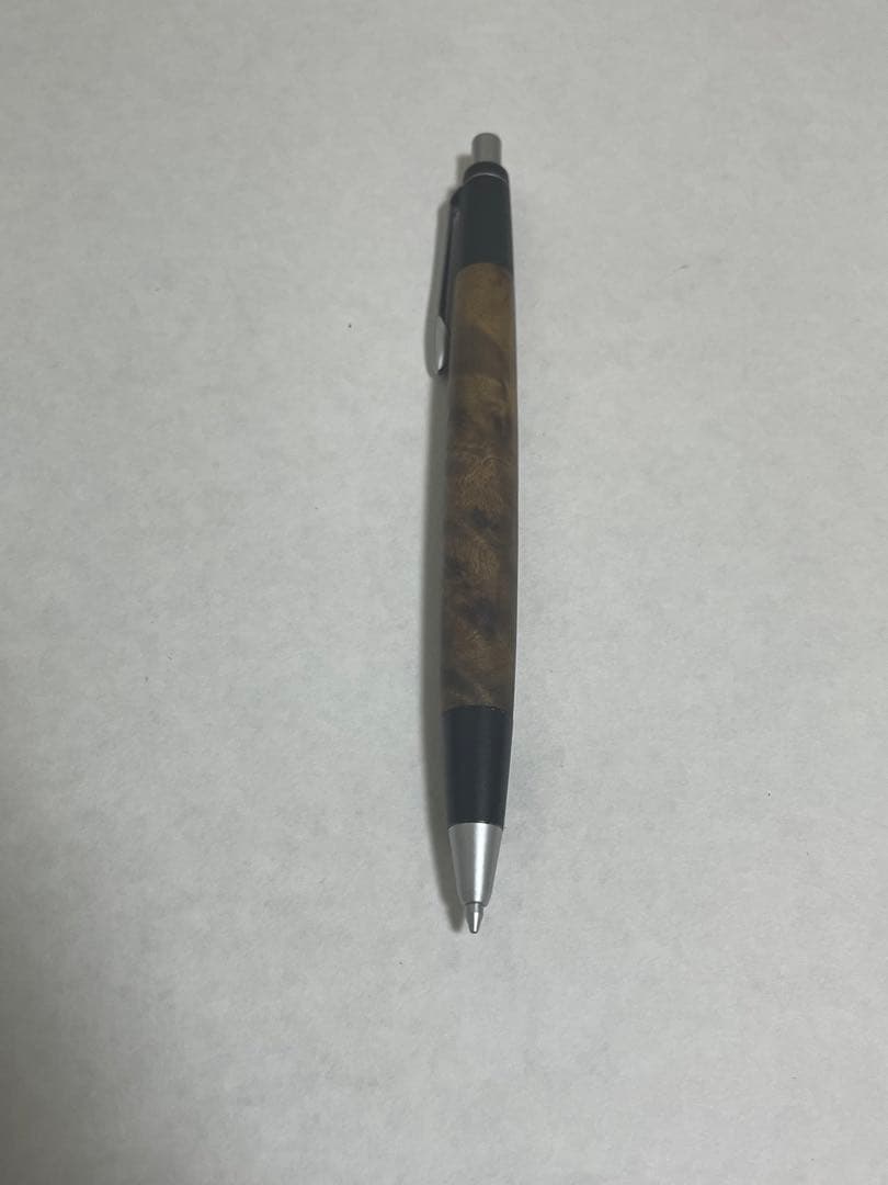 ばちゃぶちゃ。 野原工芸旧型　マーブルウッド　シャーペン　固定式口金