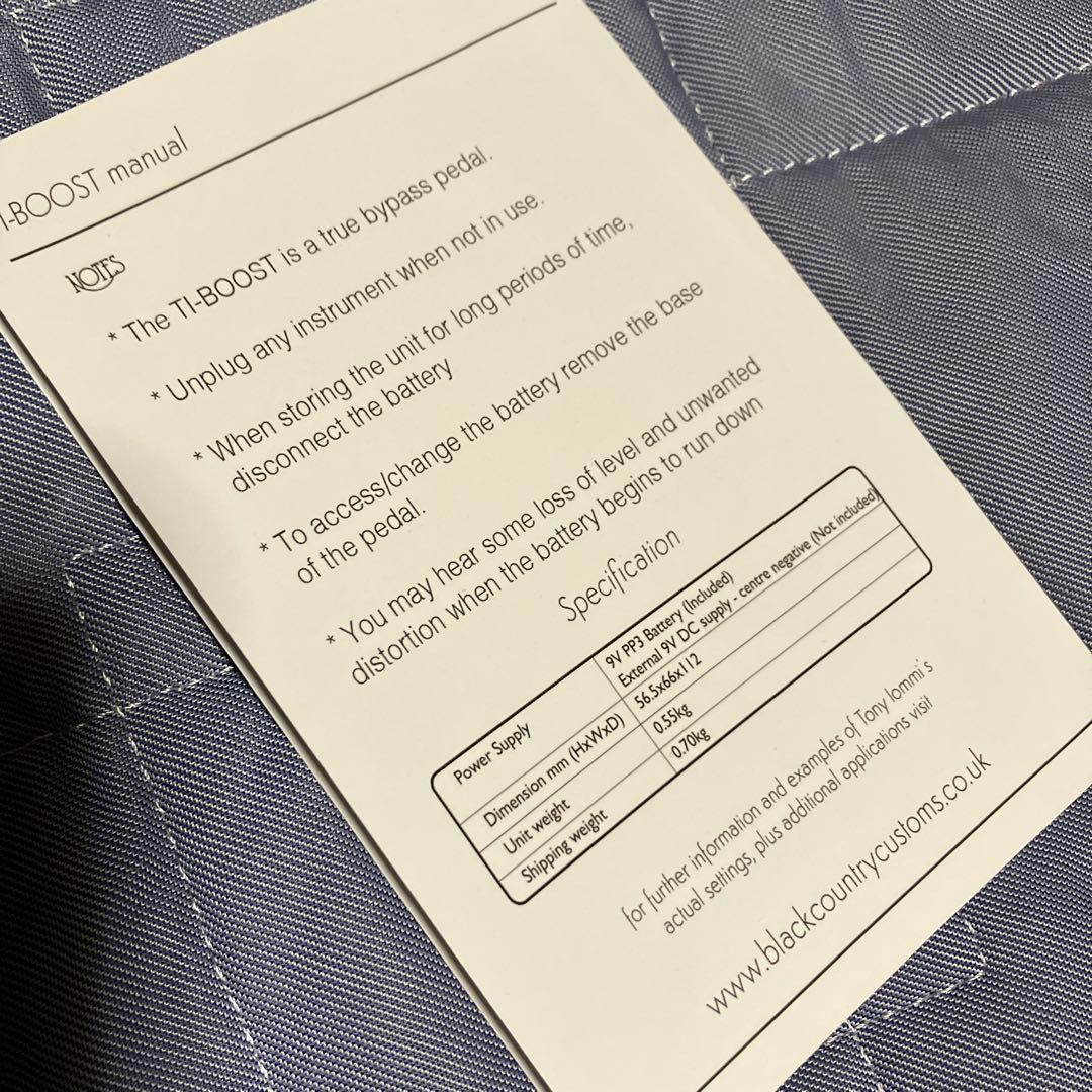 Black Country Customs Tony lommi シグネチャー