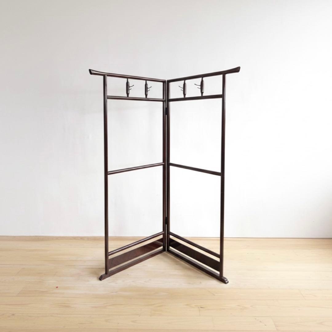 衣紋かけ　パーテーション　間仕切　鶴　古道具　古家具　アンティーク　ビンテージ