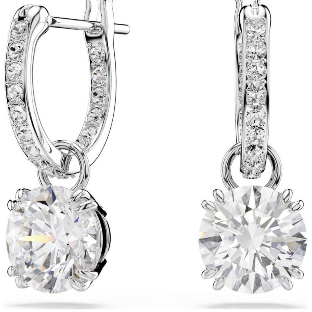 SWAROVSKI Stilla ドロップピアス ホワイト スワロフスキー