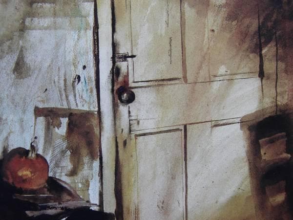 Andrew Wyeth、WITCH DOOR、希少画集画、新品高級額、額装付