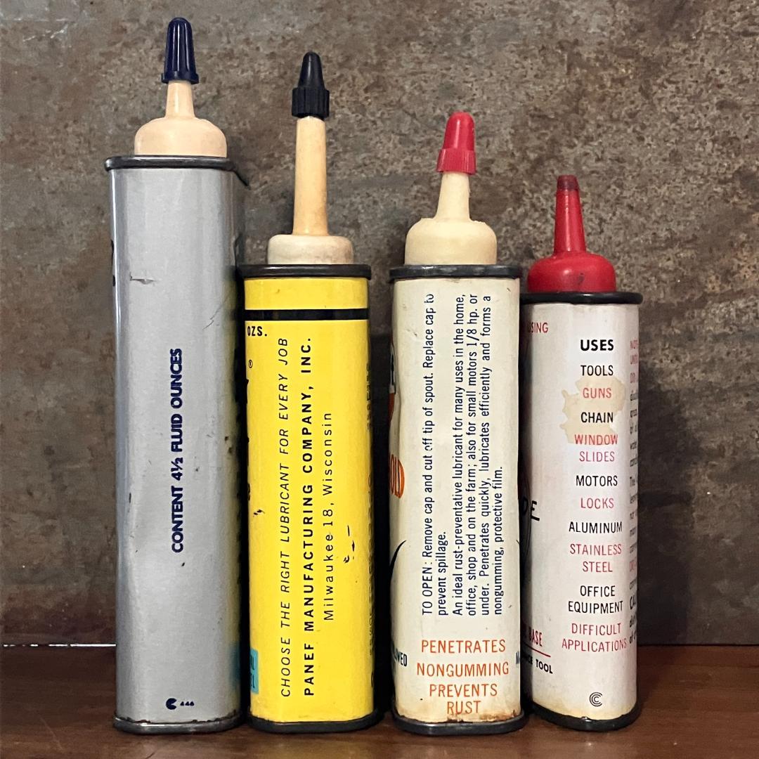 オイル缶4本★1950s-60s／USA／vintage／アメリカ