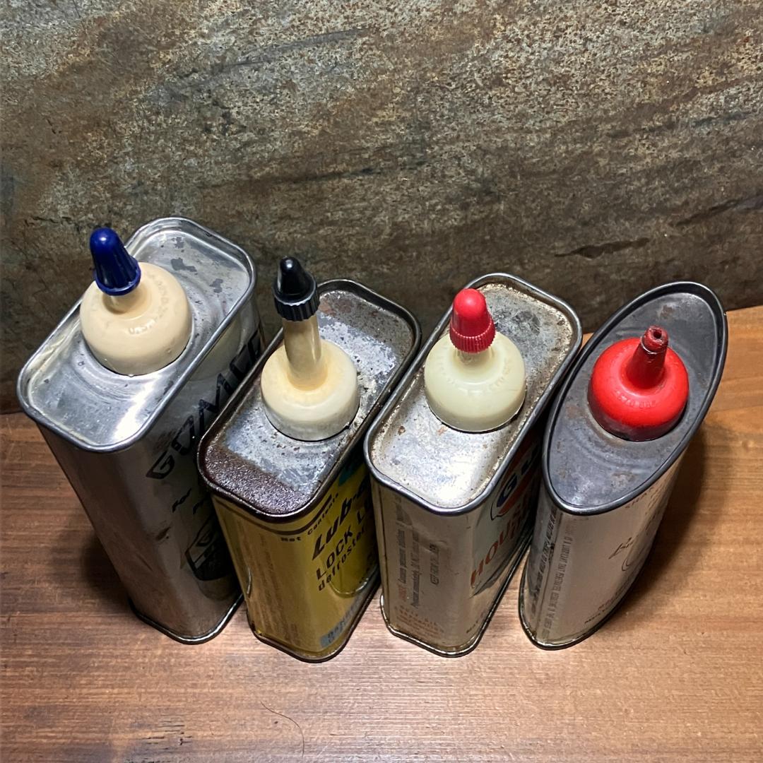 オイル缶4本★1950s-60s／USA／vintage／アメリカ