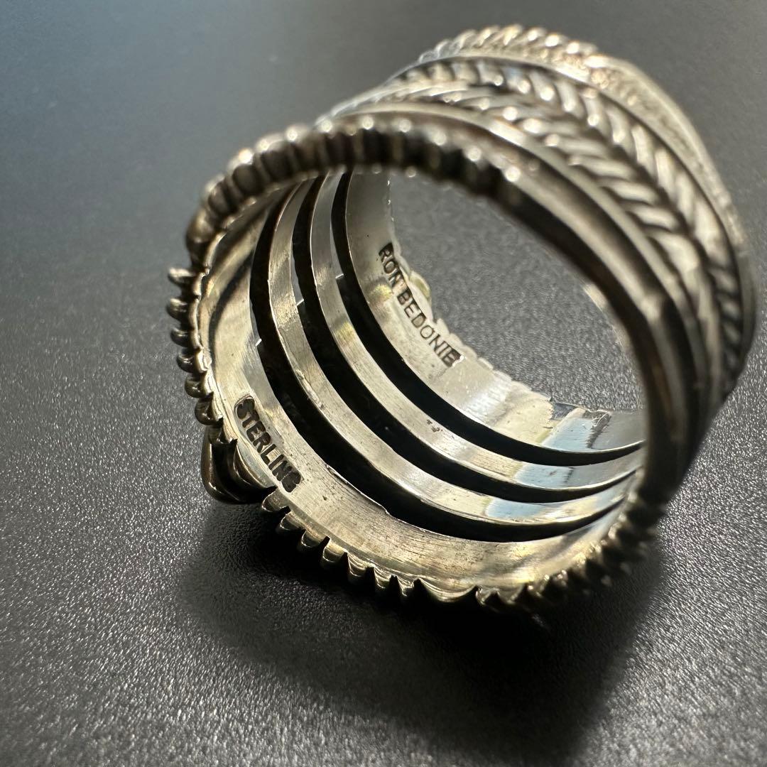 Navajo Ron Bedonie チゼルワーク リング 20号