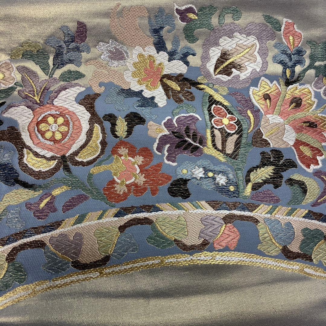 ３点！訪問着&コプト三彩花袋帯&新品三越帯締め クリーニング済み