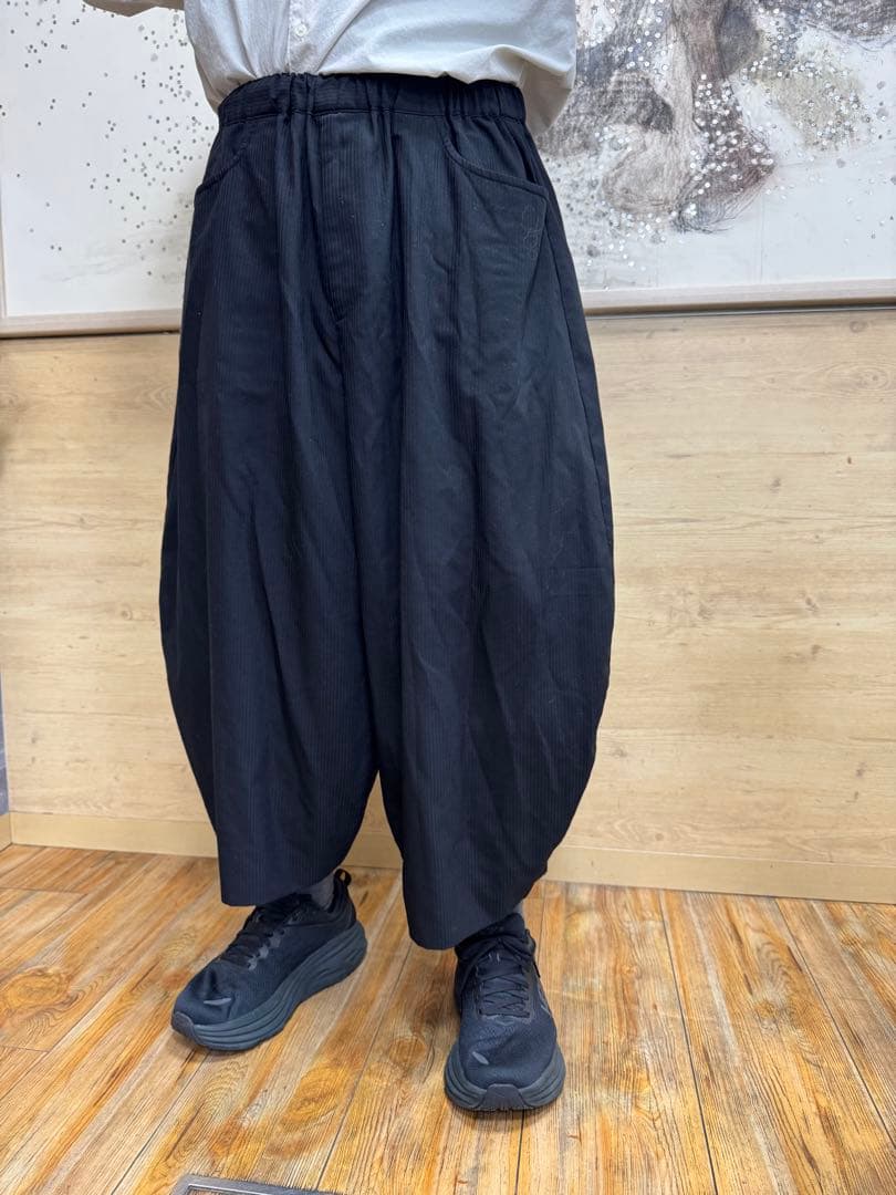 コムデギャルソン　ブラック　ワイドサルエルパンツ