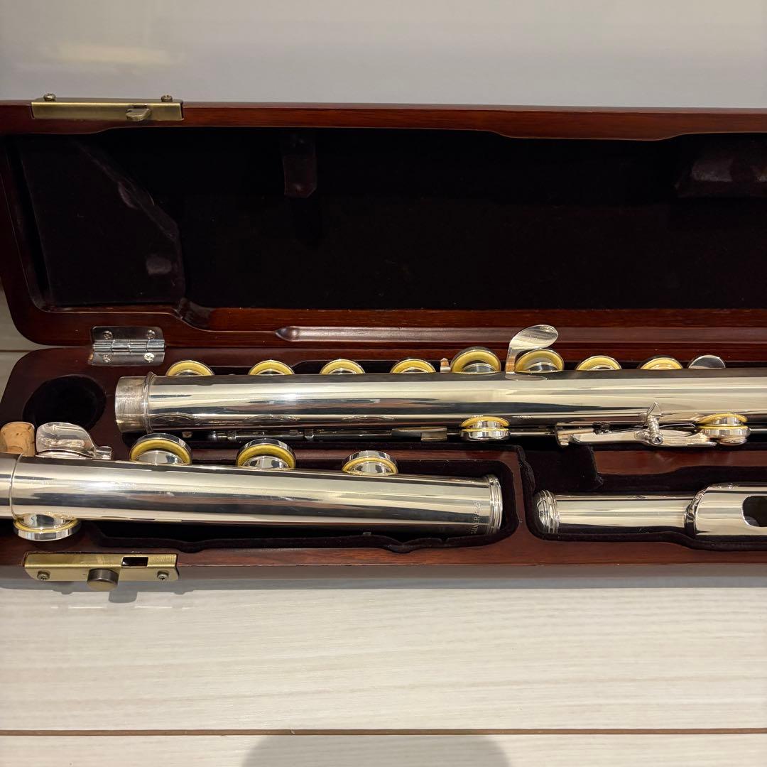 【日本製、調整済】総銀製（silver925）フルート 本体 ケース付き リング