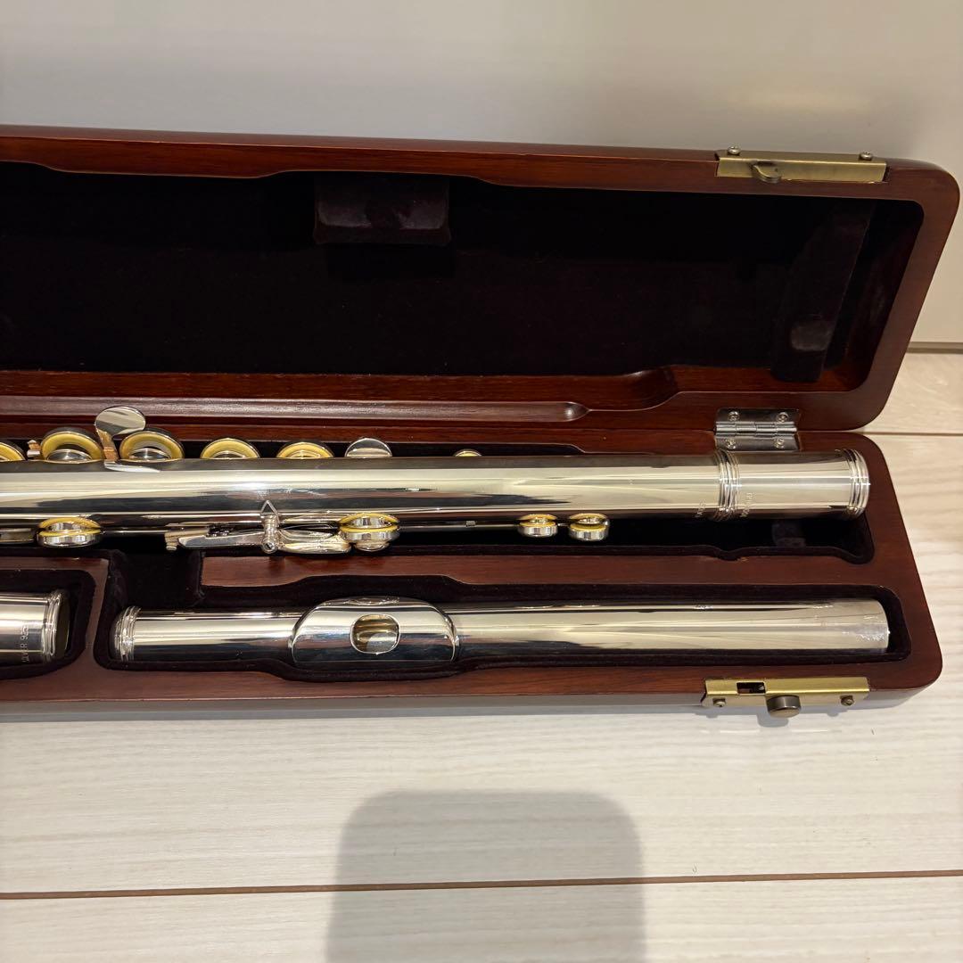 【日本製、調整済】総銀製（silver925）フルート 本体 ケース付き リング