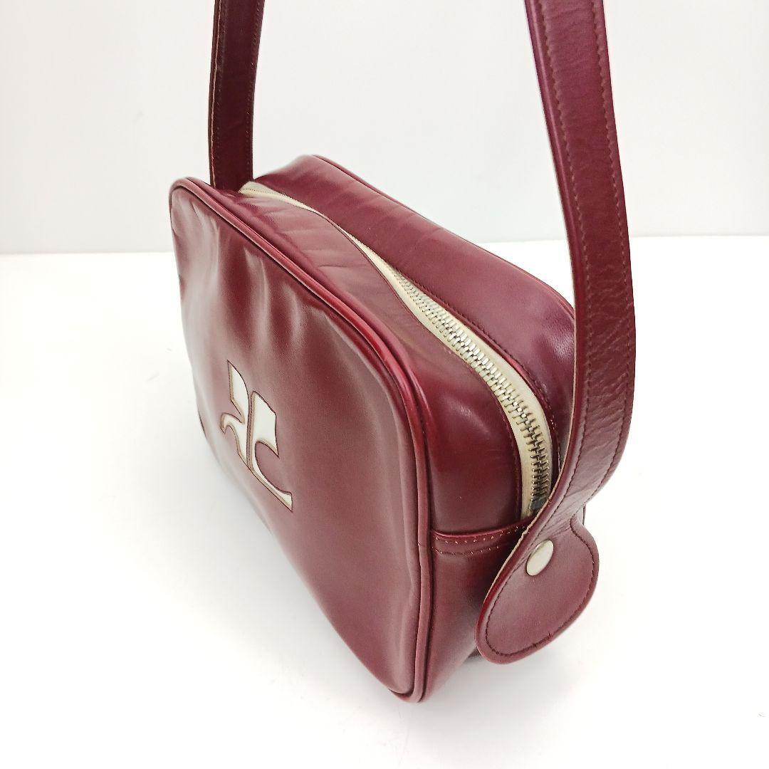 ✨良品✨クレージュ ヴィンテージ ショルダーバック ワインレッド