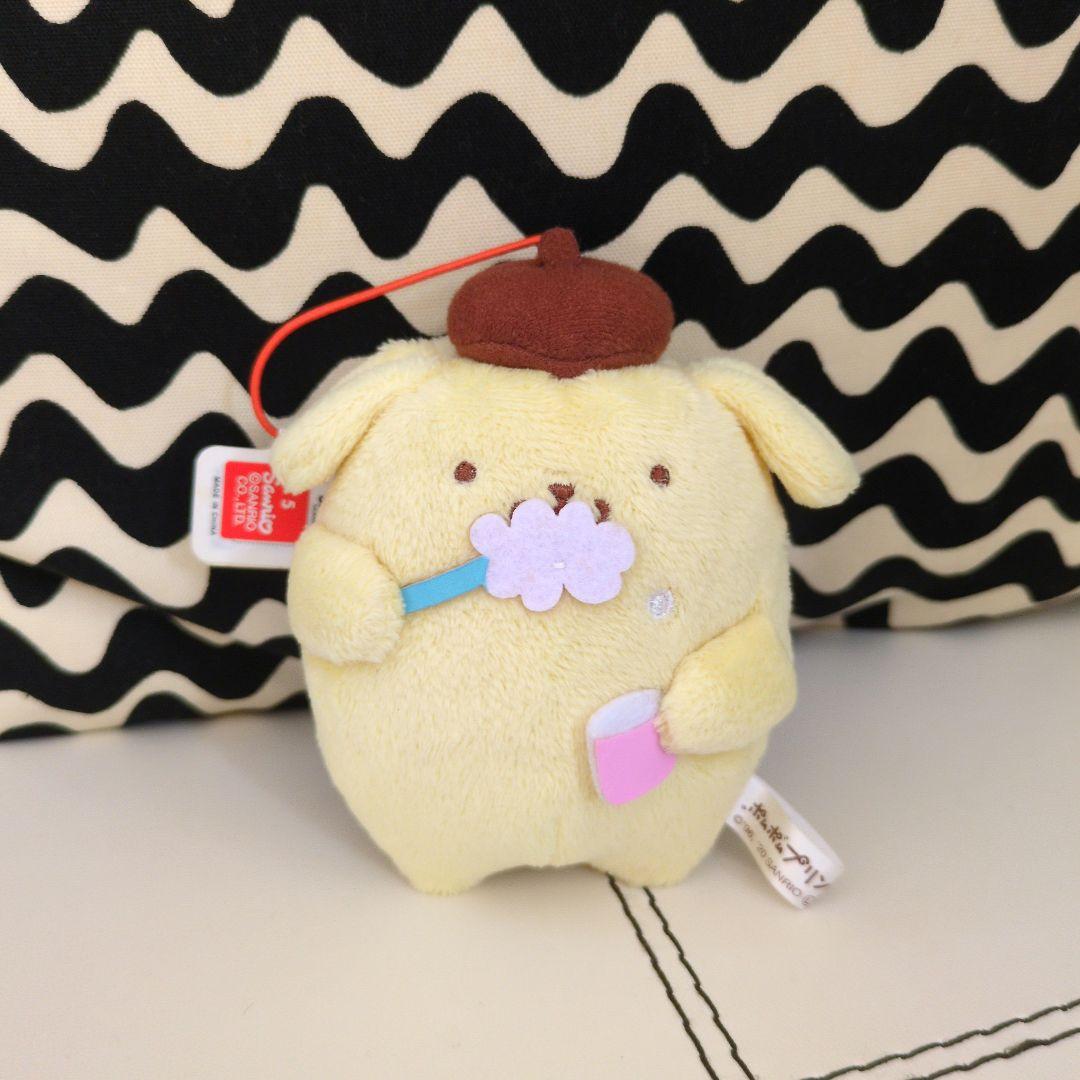 〘タグつき〙ポムポムプリン ある日の一日マスコット　歯磨き　サンリオ