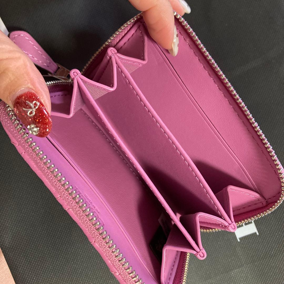 coach コーチ　正規品　キルティング　ケース　ピンク　財布　カード