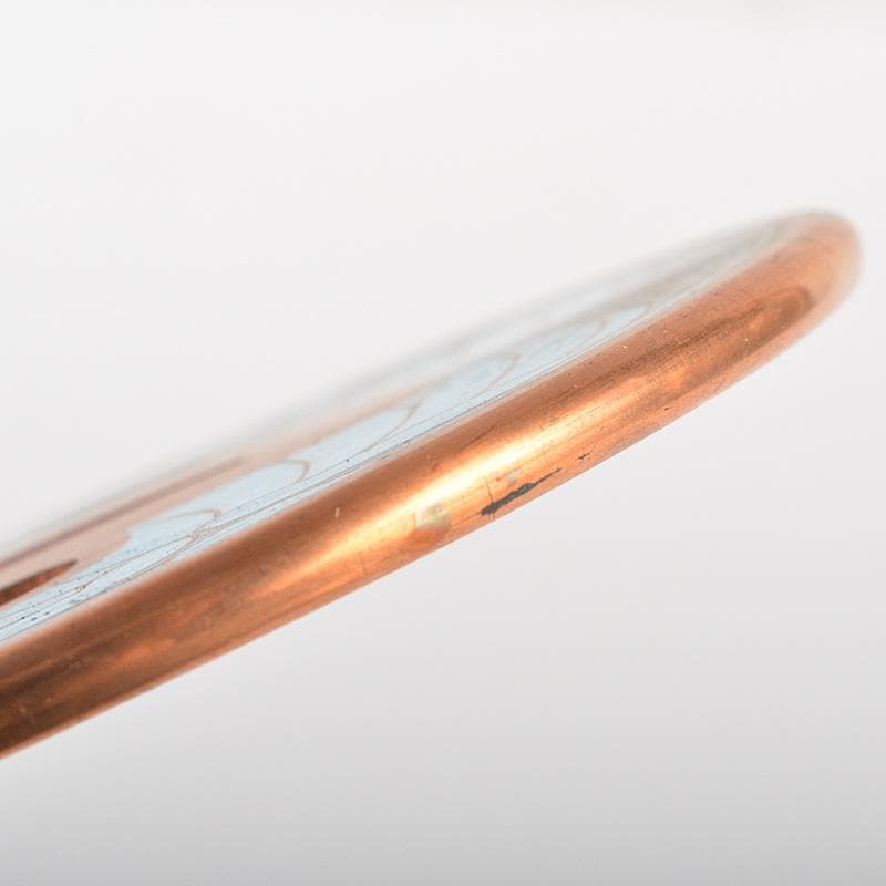 武具　刀装具　銅地　七宝三葉葵紋鍔　一對　桐箱付　C　R7357