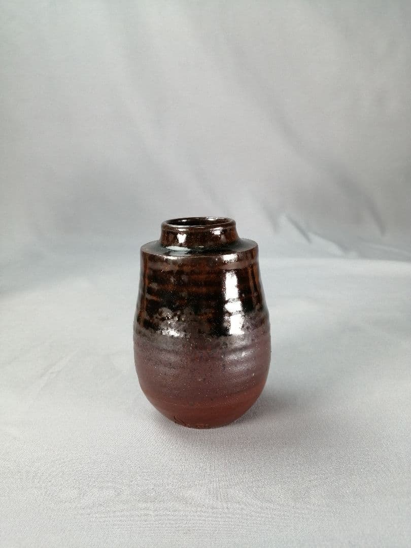 【茶事具】陶谷造　丹波焼肩衝茶入　濃茶器　茶入れ251