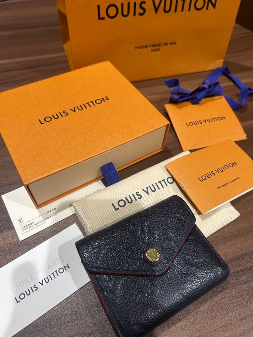 LOUIS VUITTON ネイビー 三つ折り財布