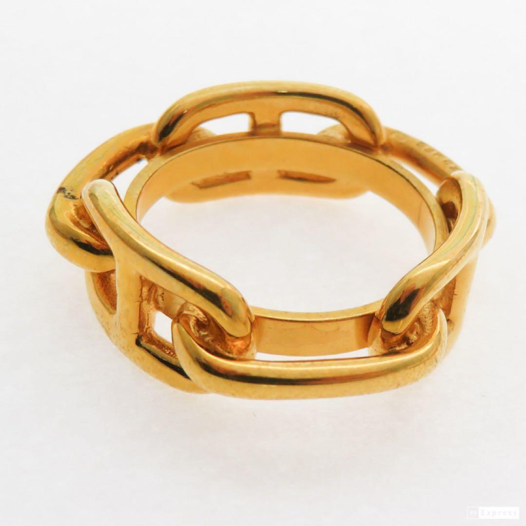 HERMES エルメス シェーヌダンクル スカーフリング ゴールド系