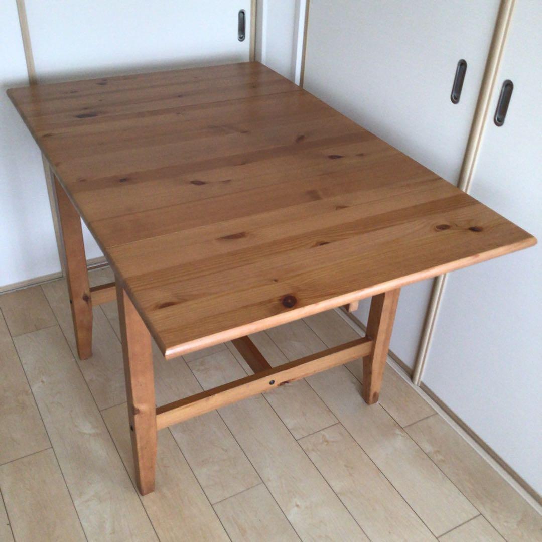 IKEA <限界価格> ダイニングテーブル ドロップリーフ式　天板の広さ調整可