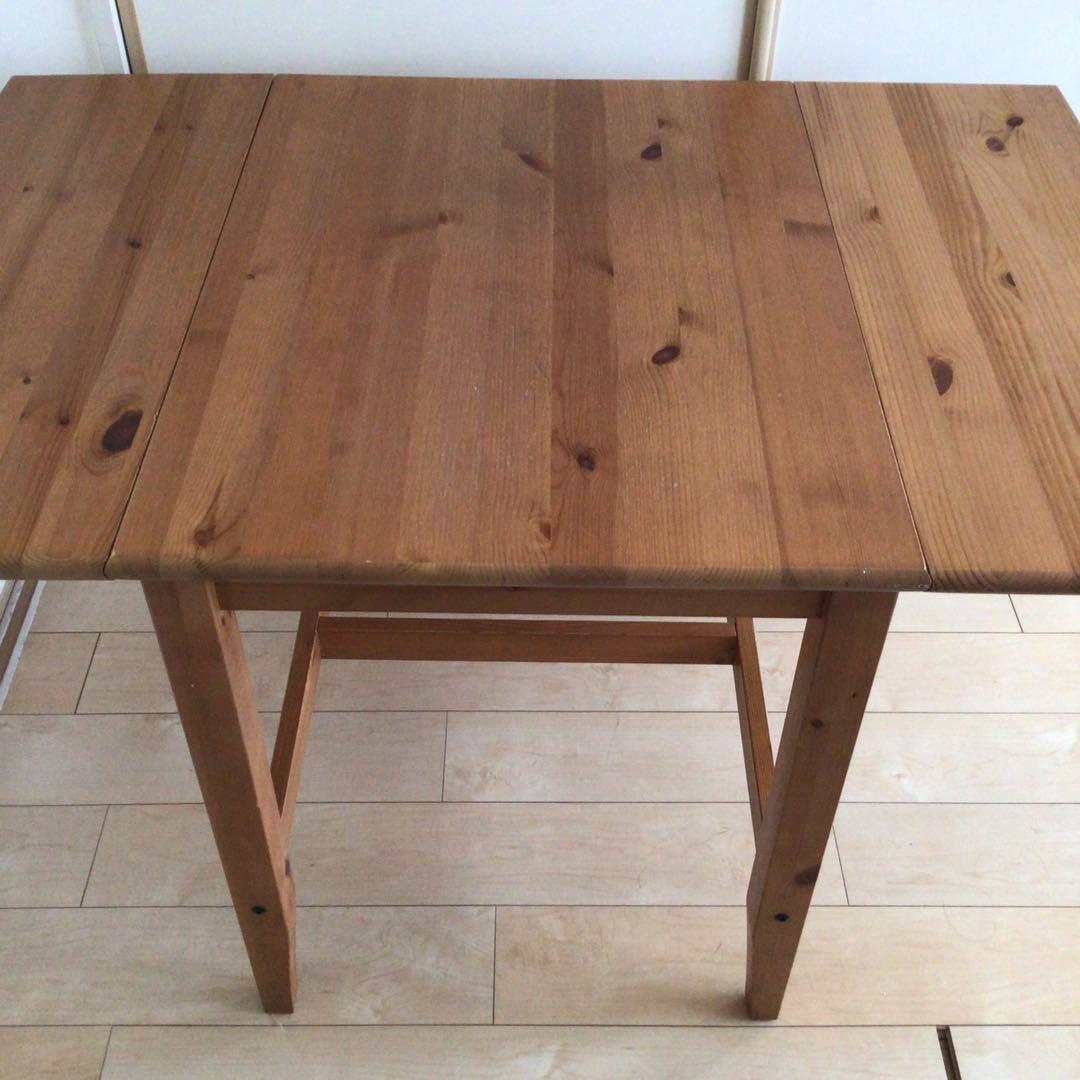 IKEA <限界価格> ダイニングテーブル ドロップリーフ式　天板の広さ調整可