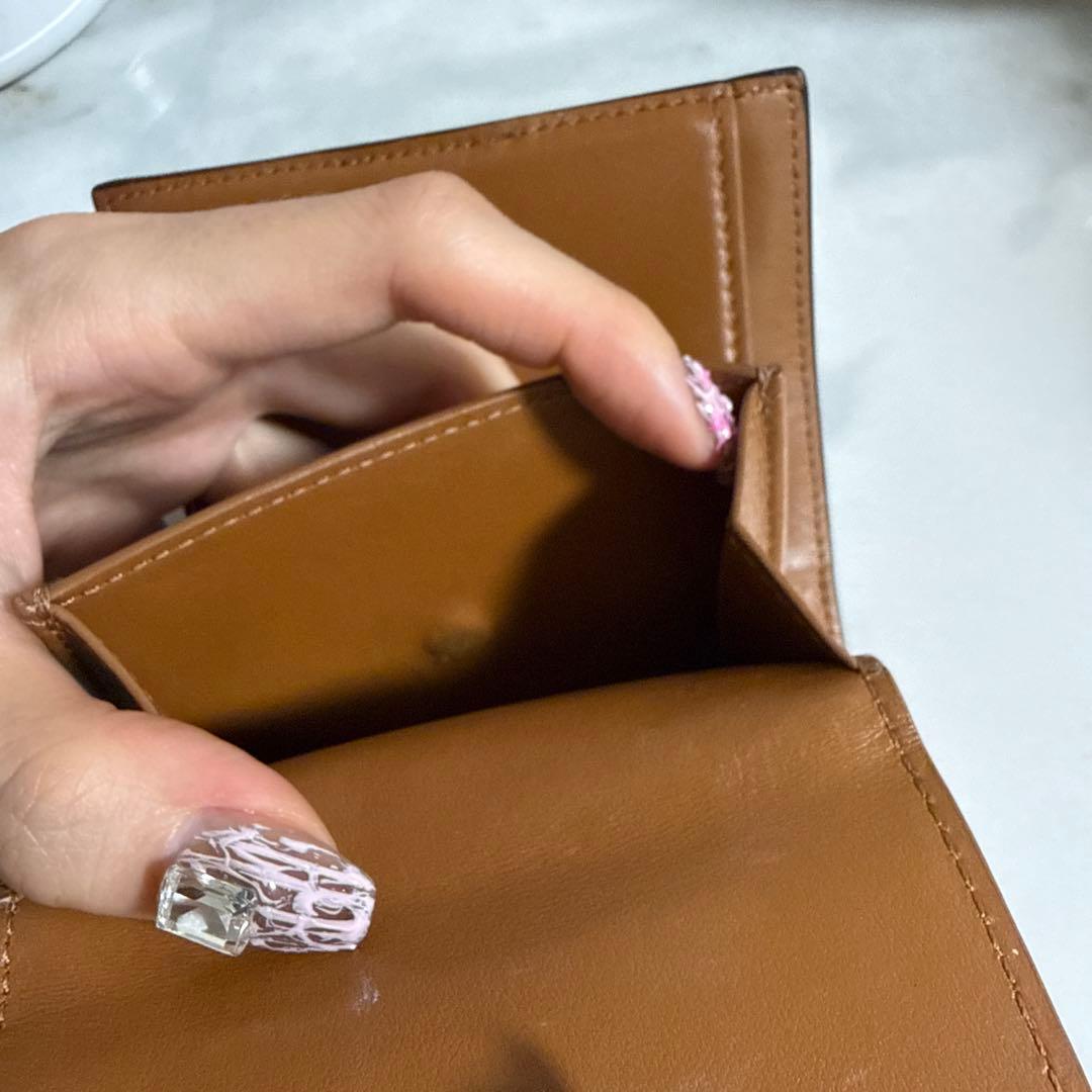 CELINE 三つ折り財布 ブラウン