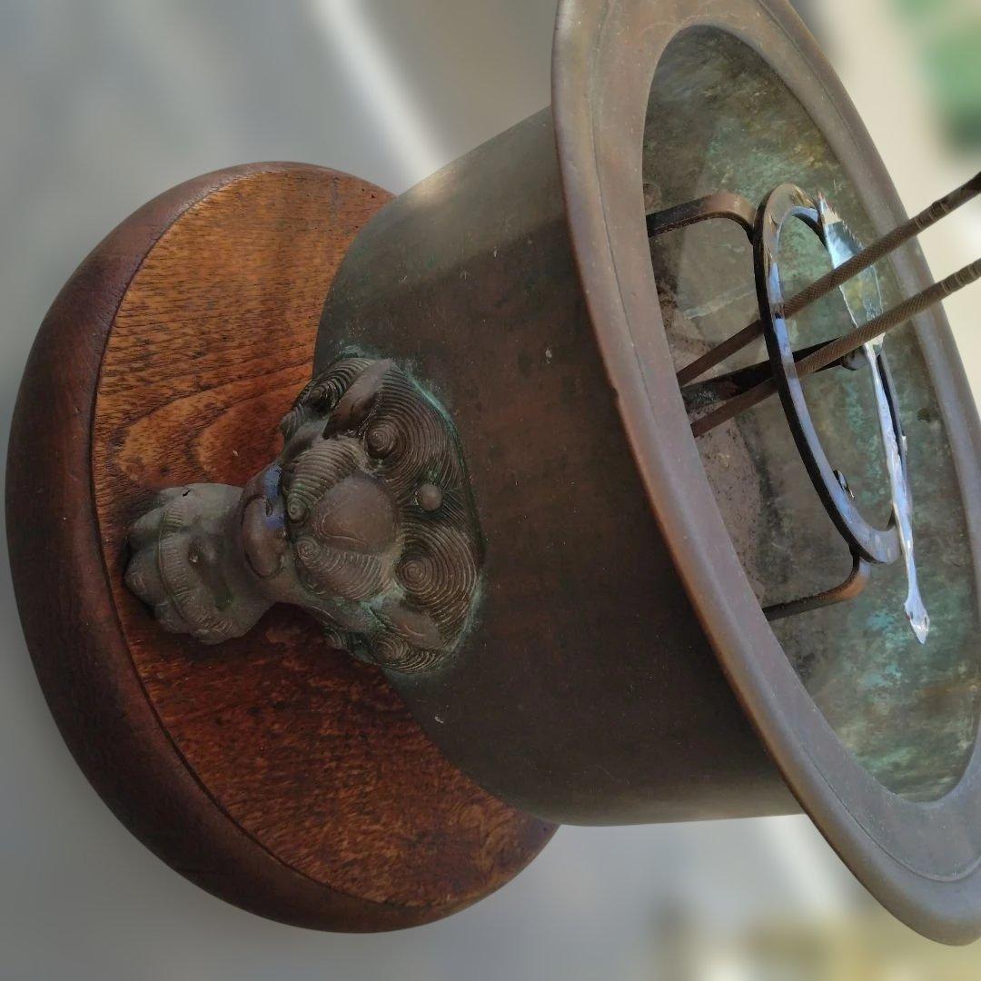 古美術　古銅造　獣足 唐獅子　火鉢