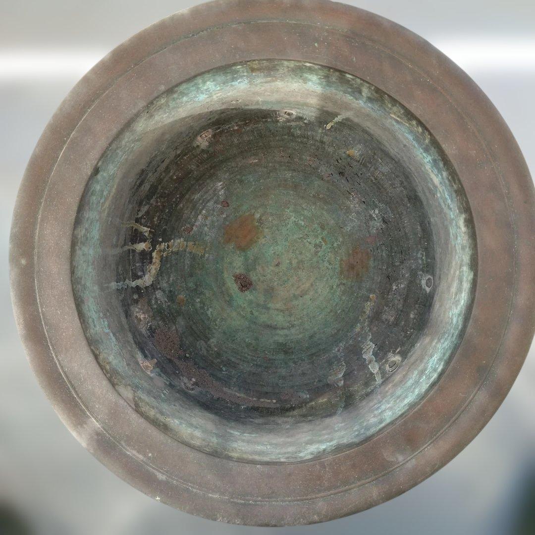 古美術　古銅造　獣足 唐獅子　火鉢