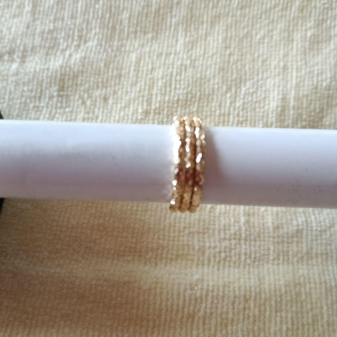 ＧＳＴＶK18YGクロスミラーカットフリーリング サイズ6～20