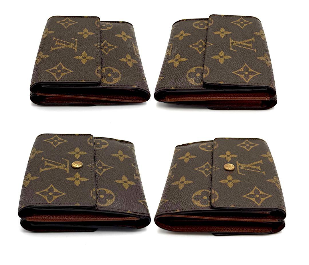 ルイヴィトン 三つ折り財布 ポルトモネビエカルトクレディ モノグラム ブラウン