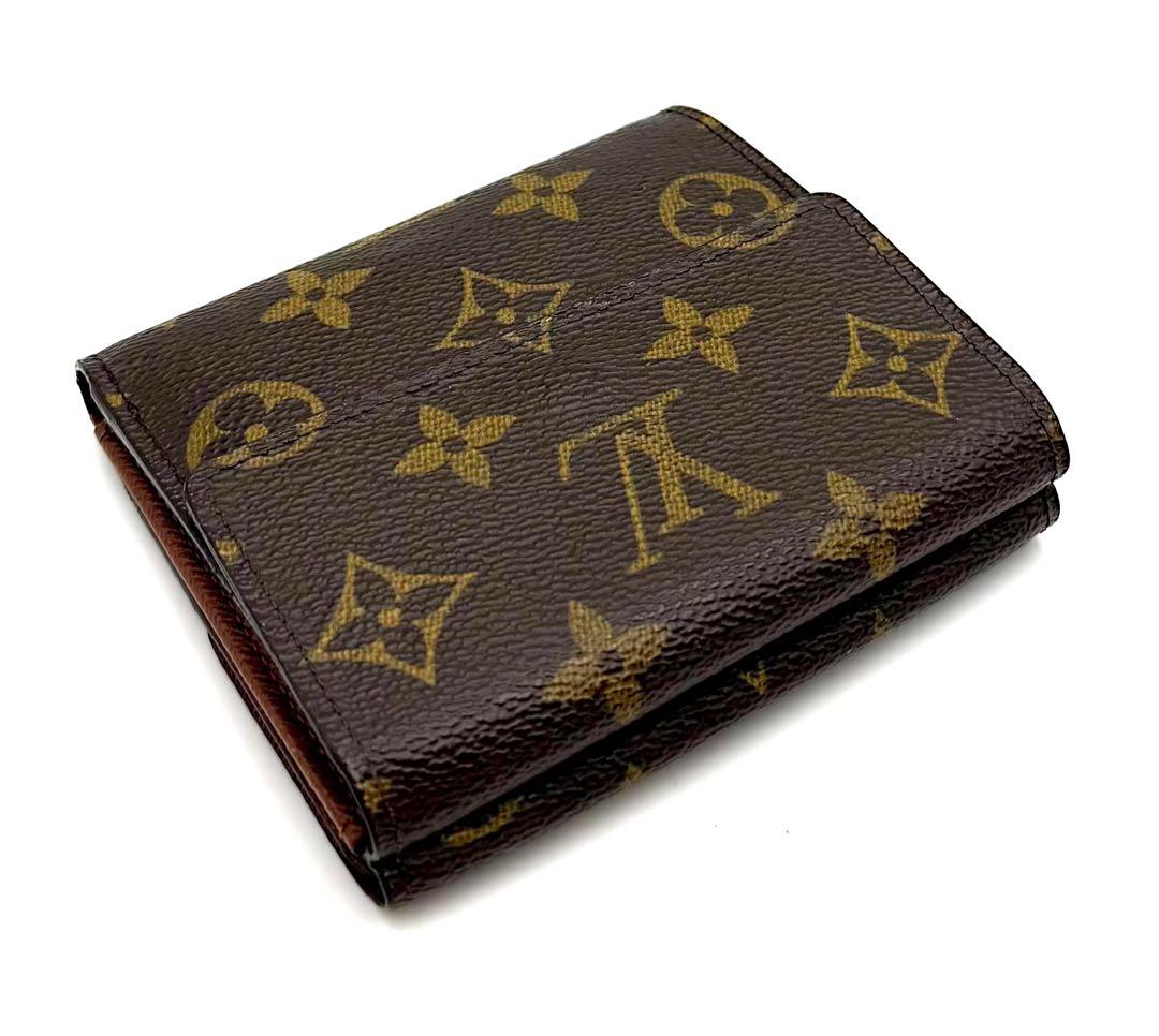 ルイヴィトン 三つ折り財布 ポルトモネビエカルトクレディ モノグラム ブラウン