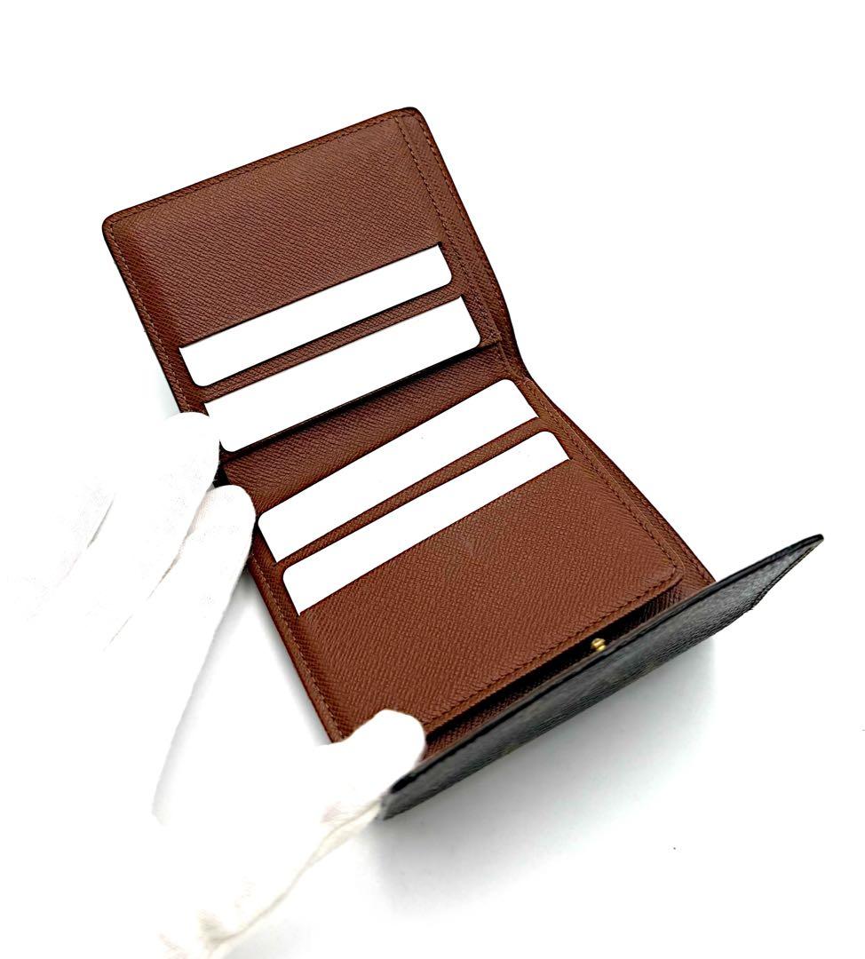 ルイヴィトン 三つ折り財布 ポルトモネビエカルトクレディ モノグラム ブラウン