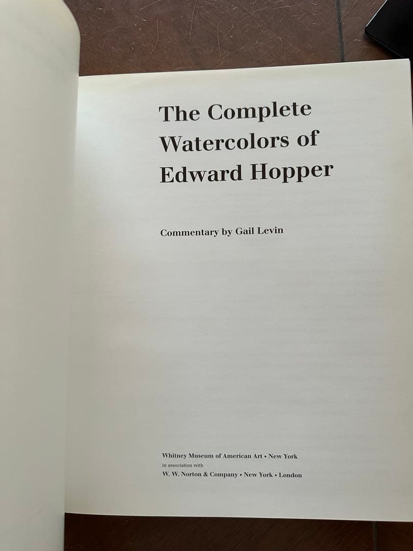 エドワード・ホッパー 水彩画集 洋書 大型本 美品 希少