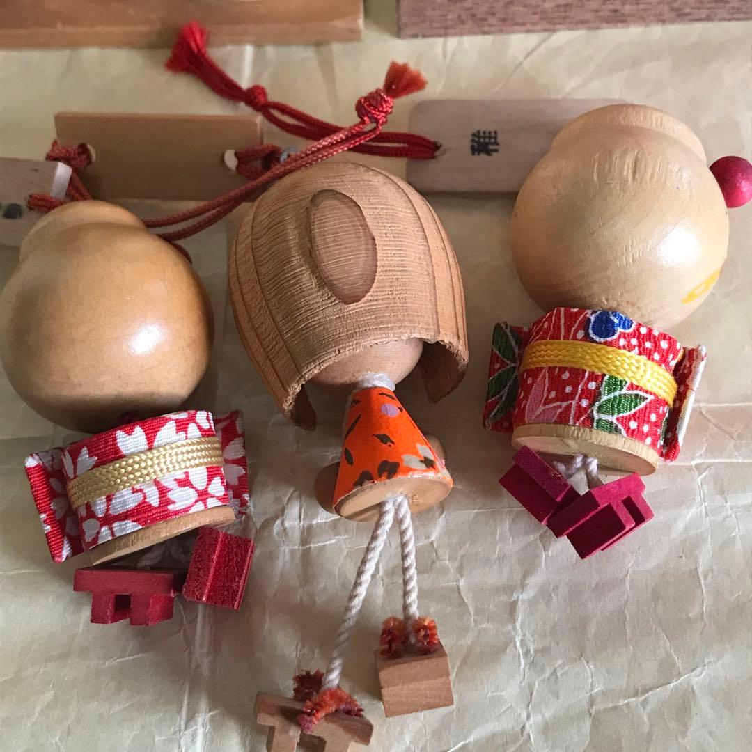 こけしセット民芸品　置物　日本　人形伝統工芸品インテリア こけし