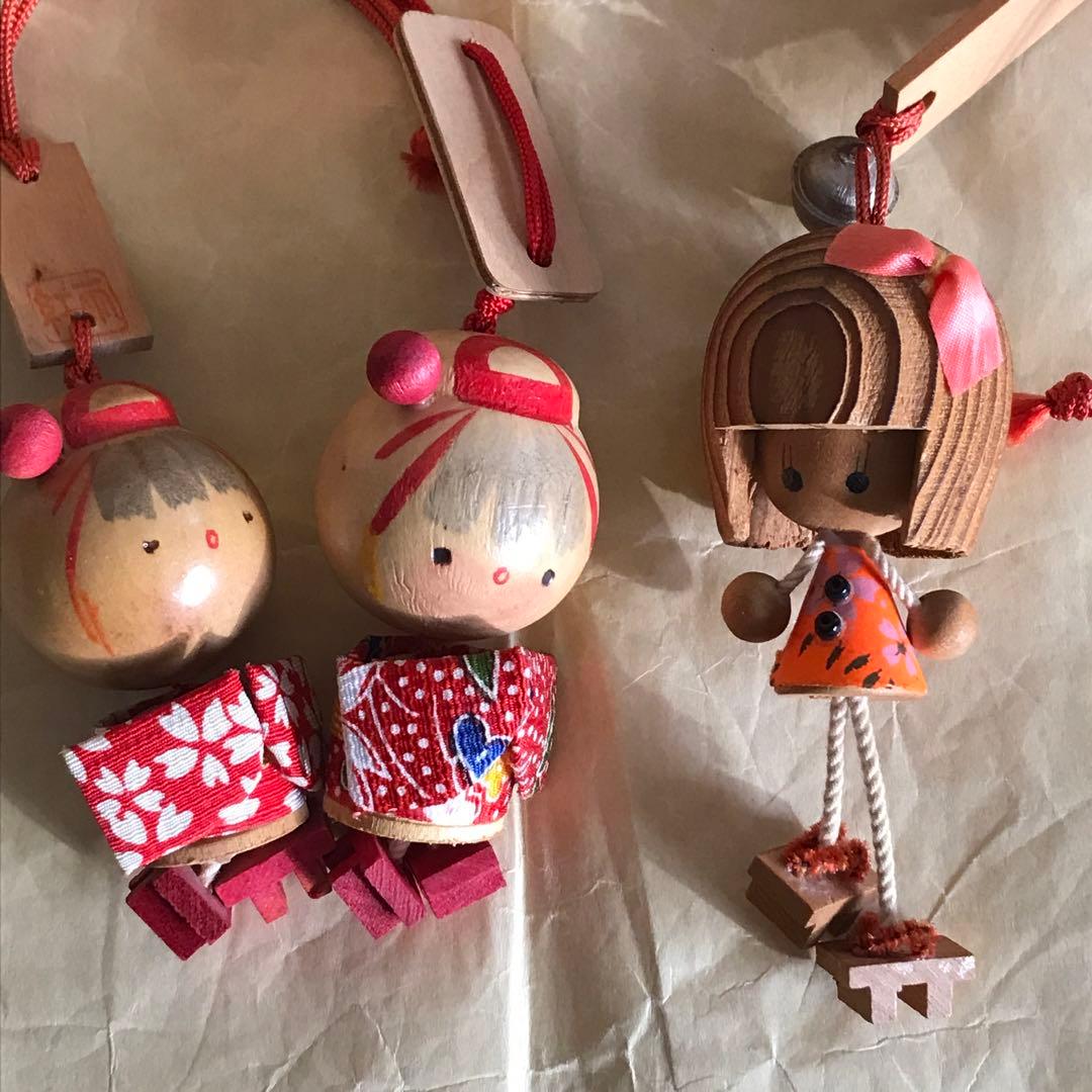 こけしセット民芸品　置物　日本　人形伝統工芸品インテリア こけし