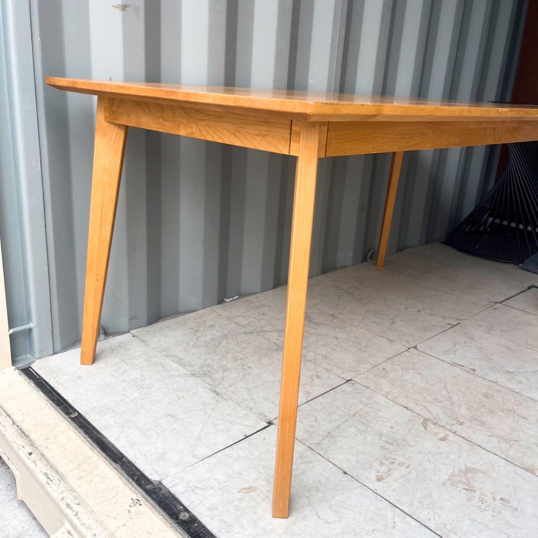 取付無料！モモナチュラル VIBO アルダー材天然木北欧風ダイニングテーブル✨