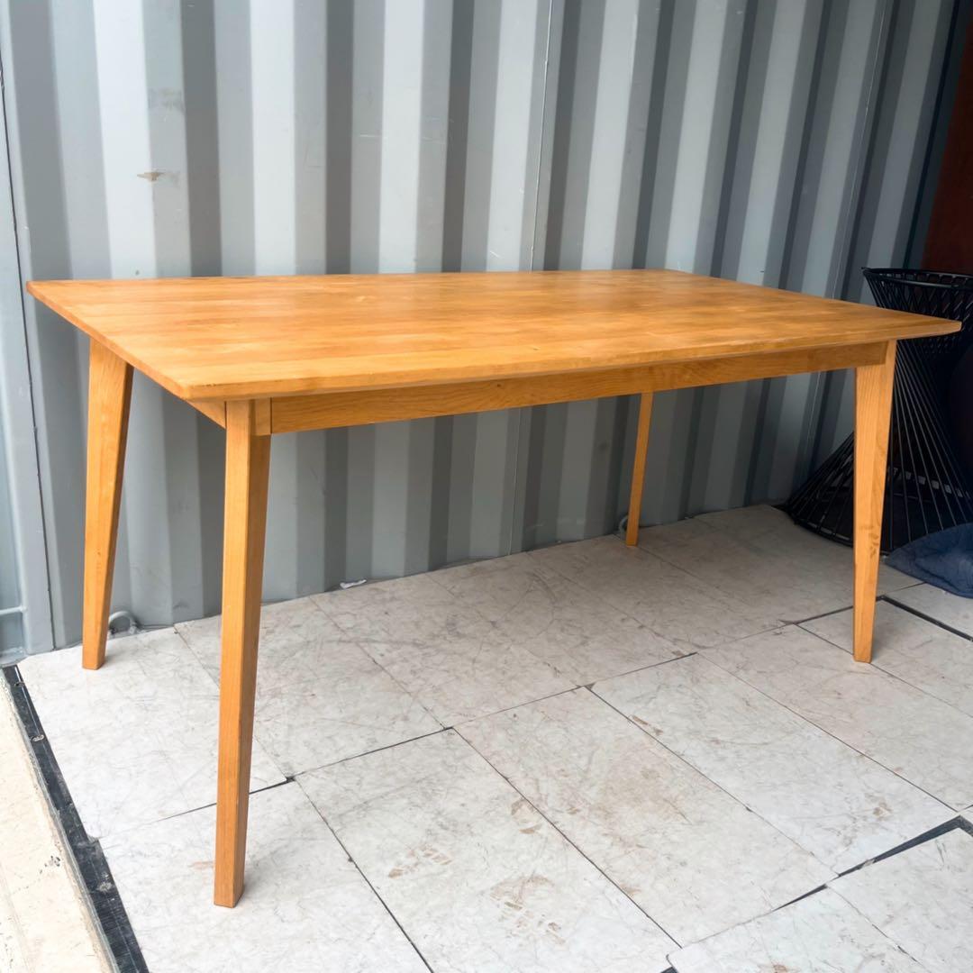 取付無料！モモナチュラル VIBO アルダー材天然木北欧風ダイニングテーブル✨