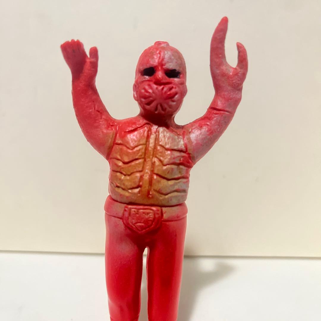 旧バンダイ製 サソリ男 珍色 ソフビ フィギュア 怪人 当時物 ポピー