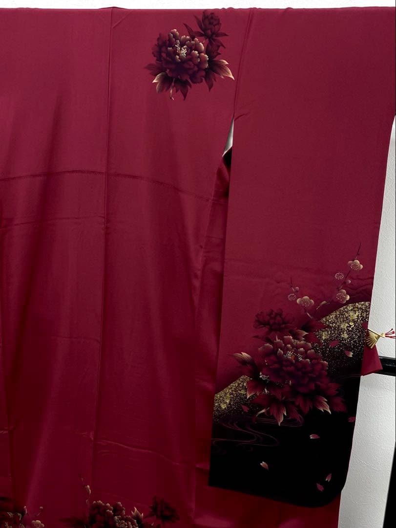 振袖 豪華 金彩 ふりぼかし 牡丹 身丈157cm