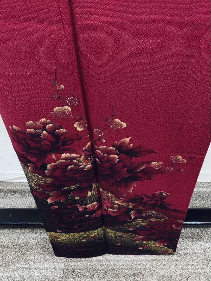 振袖 豪華 金彩 ふりぼかし 牡丹 身丈157cm