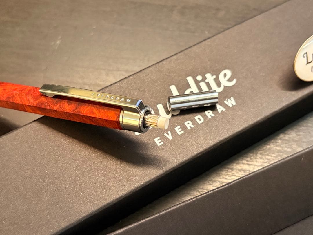 Luddite EverDraw エバードロー 花梨瘤 シャープペン　銘木